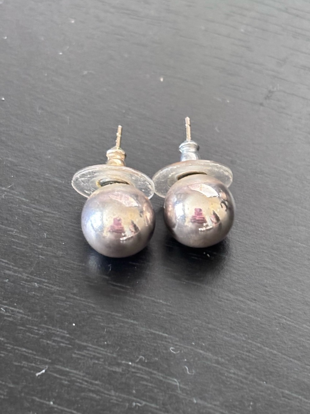 Tiffany & Co Sterling Silver Ball Stud Earrings - 10mm